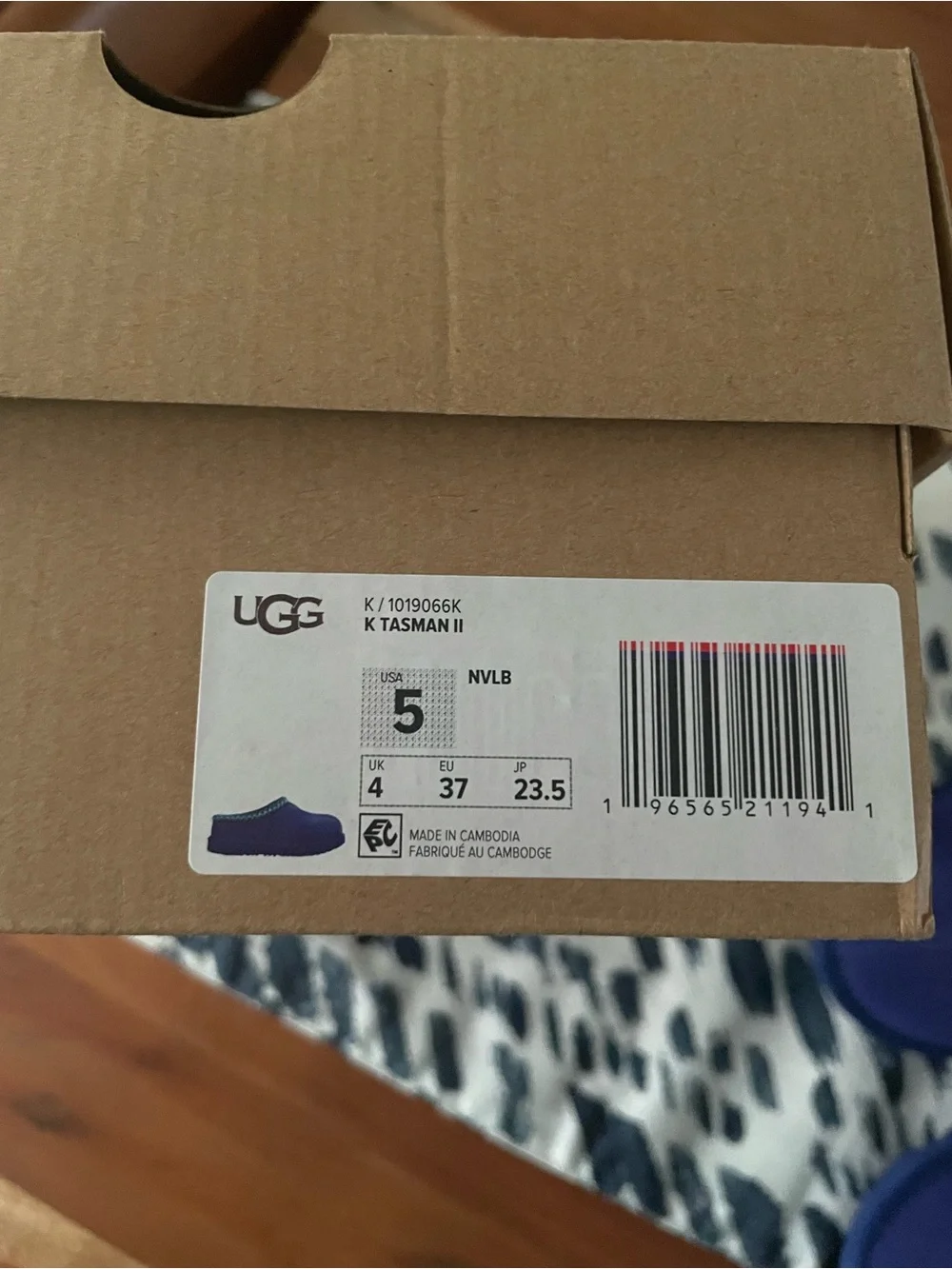 UGG Big Kids Tasman Naval Blue Slipper